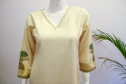 Cream Flex Cotton Dupatta set