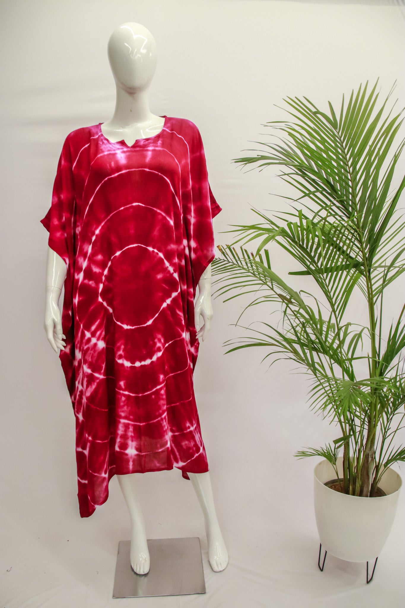 Crepe Red Kaftan