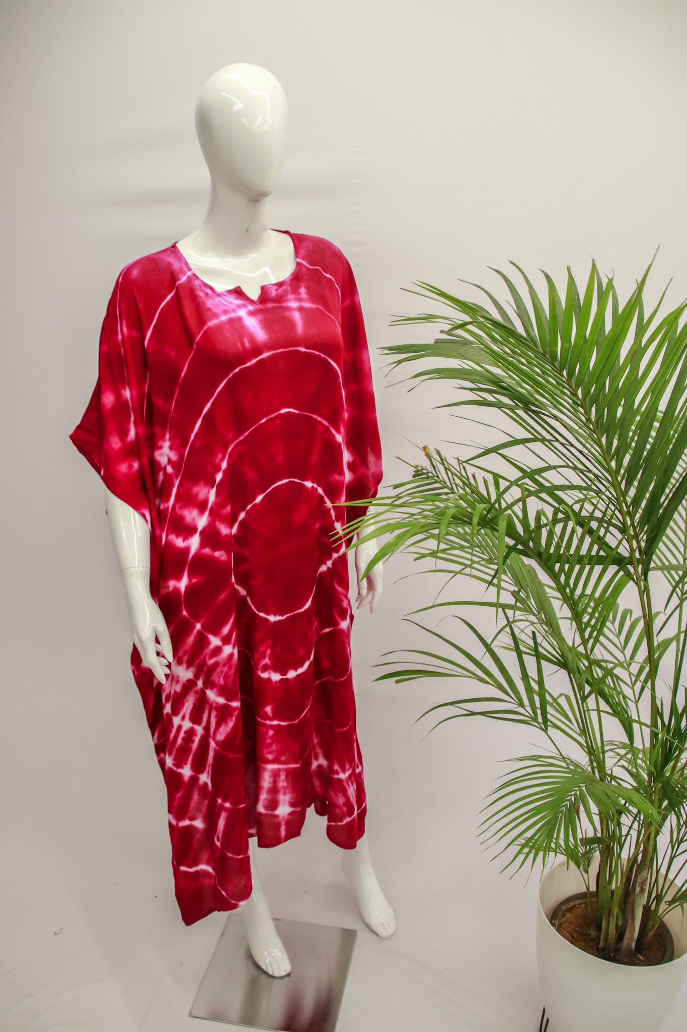 Crepe Red Kaftan