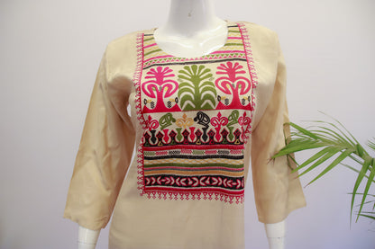 Dola Silk Cream Dupatta Set