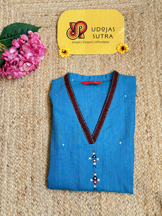 Cotton Blue Kurti