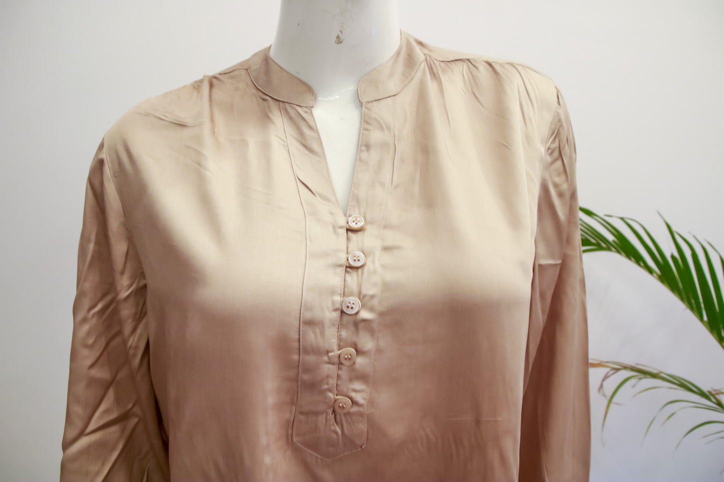 Gold Modal Silk Shirt