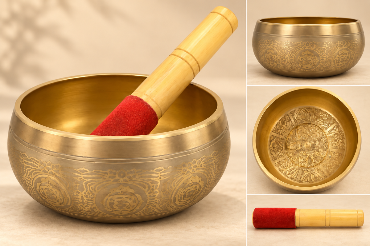 Singing Bowl with Wooden Mallet
