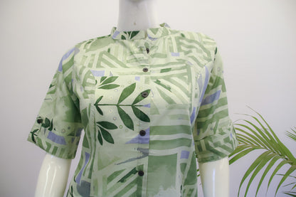 Green Printed Top & Pant Set