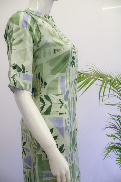 Green Printed Top & Pant Set