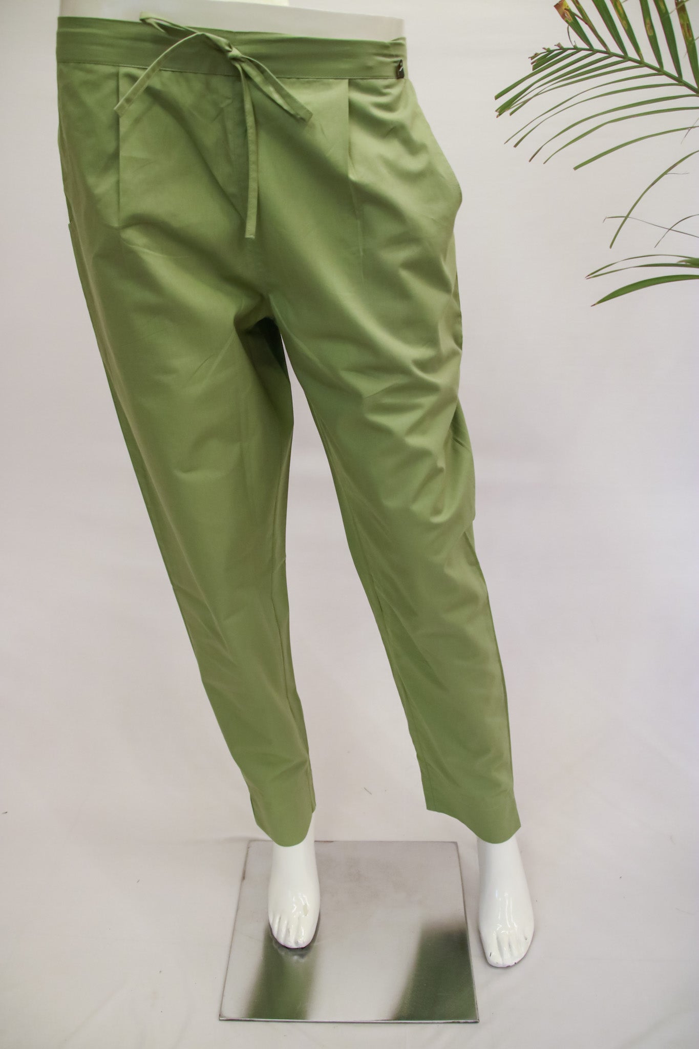 Cotton Green Straight Pant