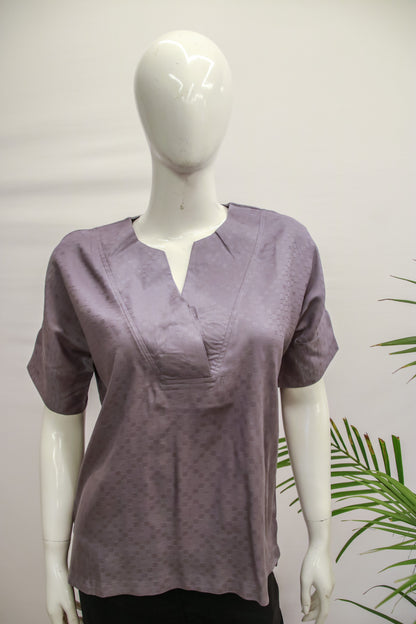 Grey Rayon Short Top