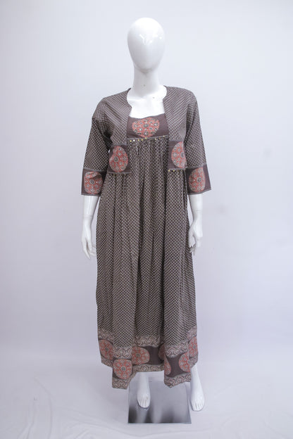 Grey Single strap dress with jacket