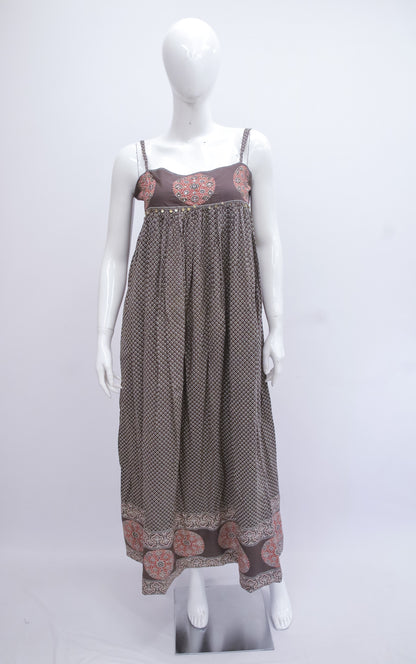 Grey Single strap dress with jacket