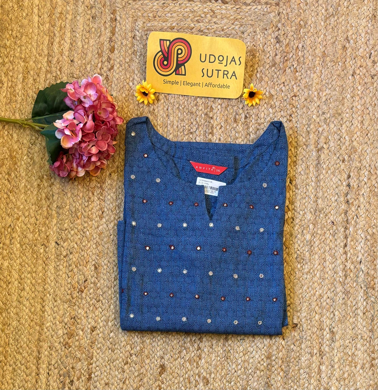 Blue Cotton Kurti