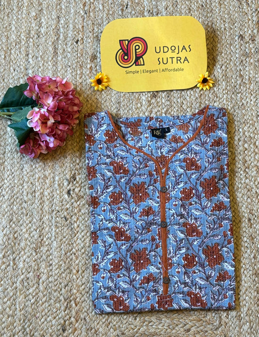 RU Kantha Grey Kurti