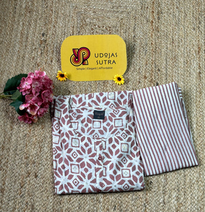 Muslin Pink Top and Pant Set