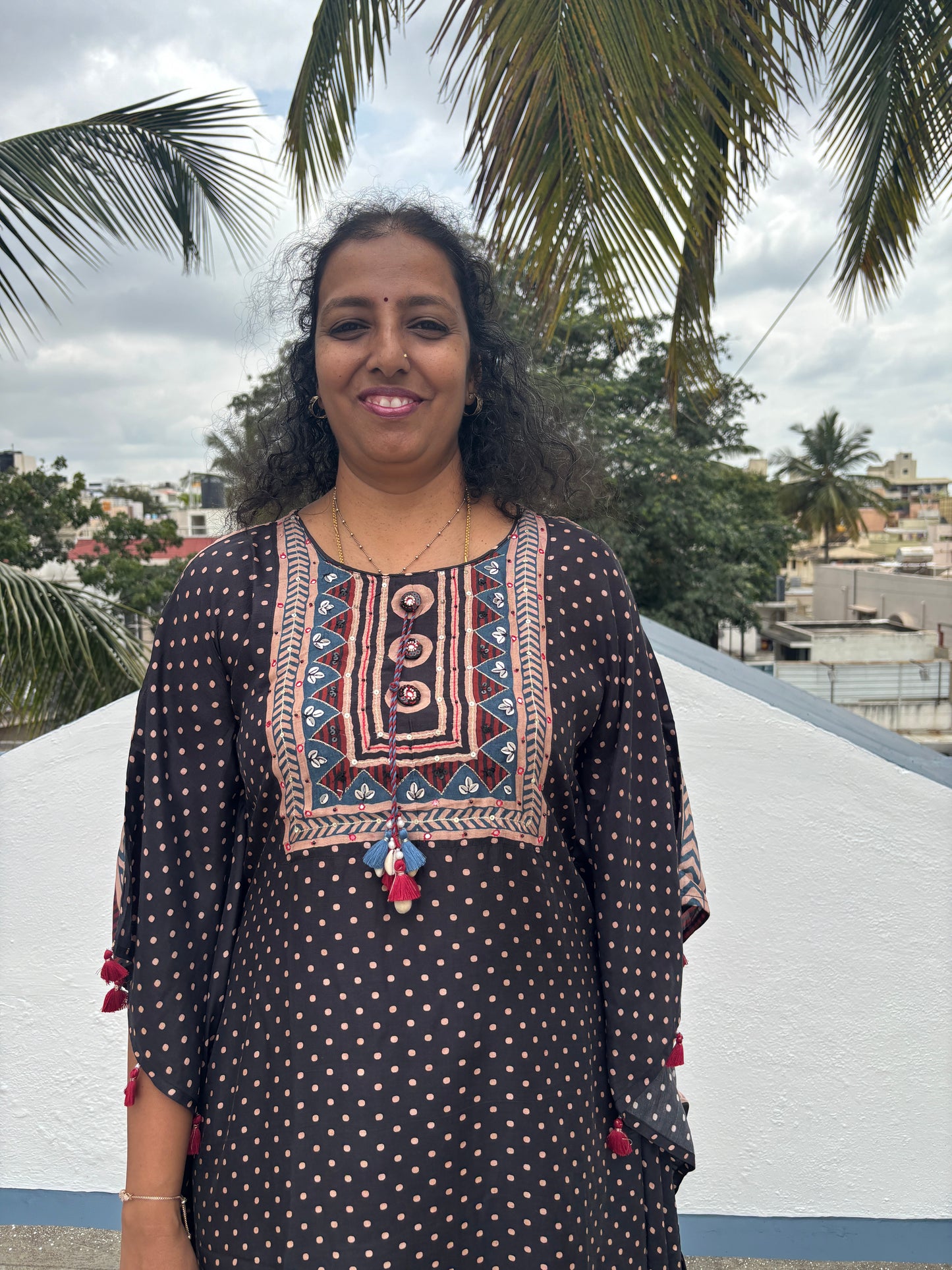 Muslin Kaftan Top & Pant Set