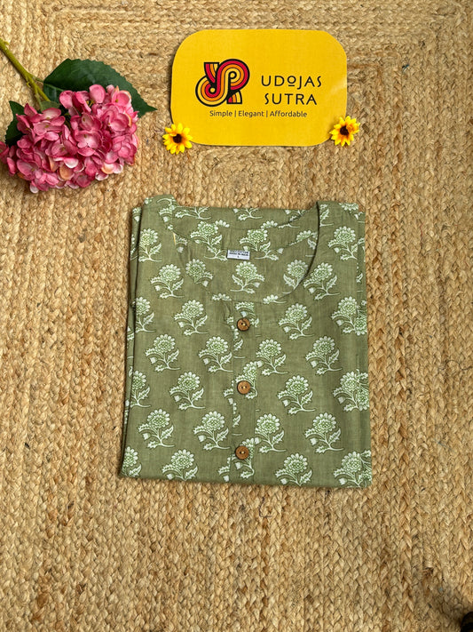 Jaipur Short Kurti - Green