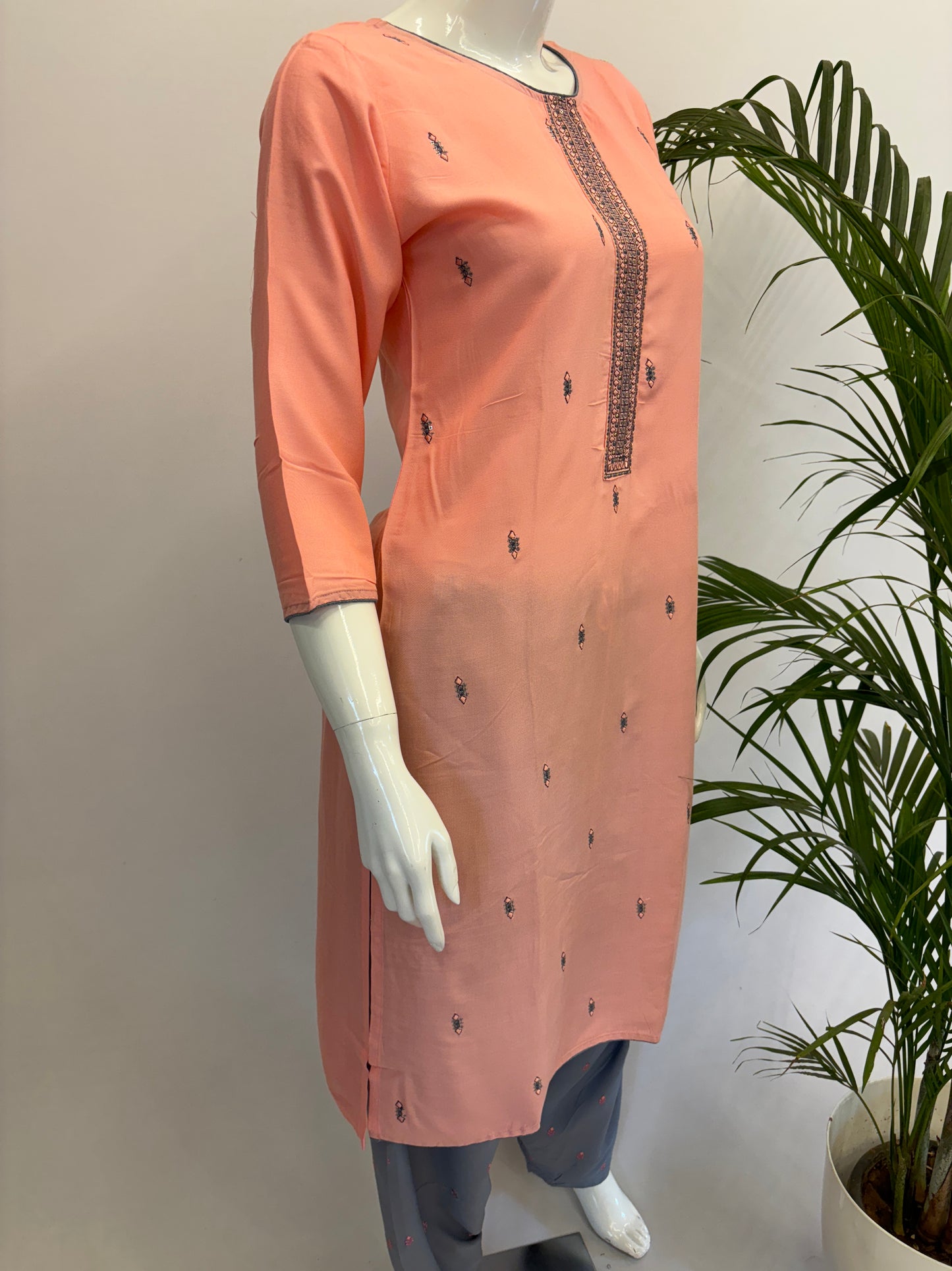 Rayon Suit Set - Pink