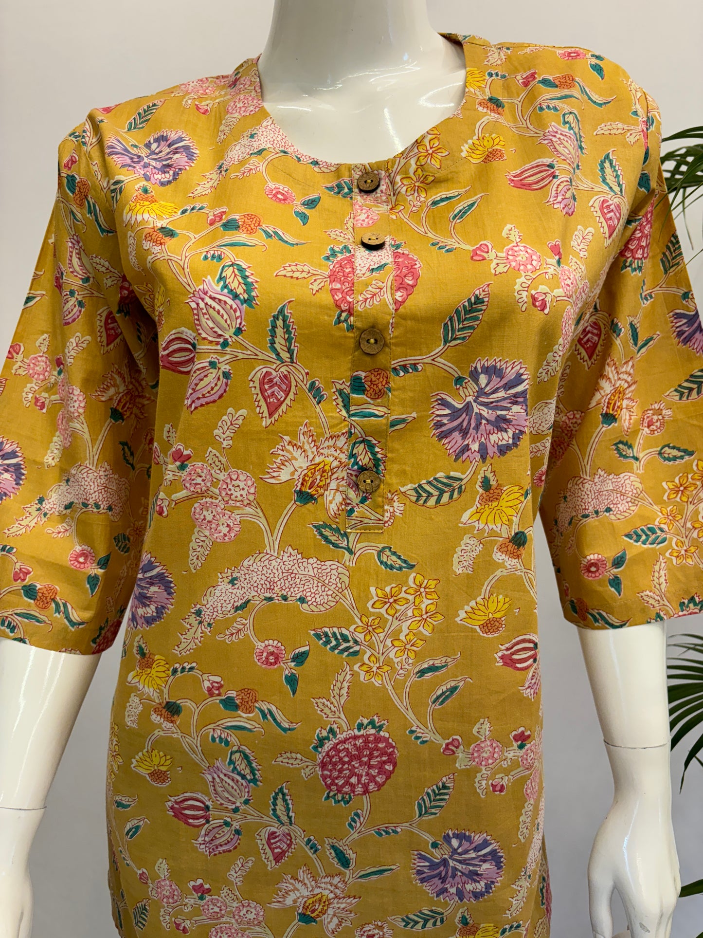 Jaipur Short Kurti - Mustard