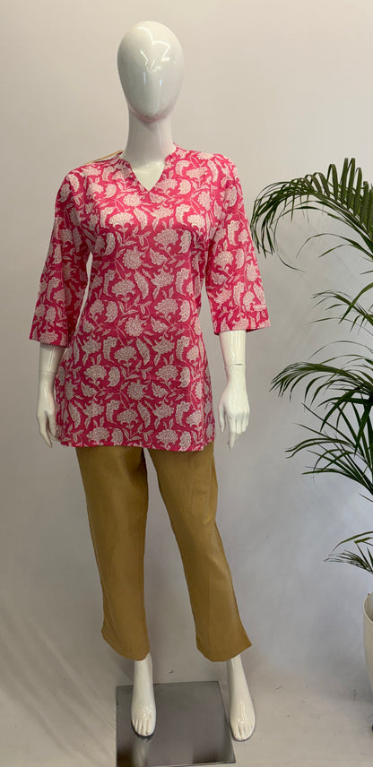 Jaipur Short Tunic - Pink