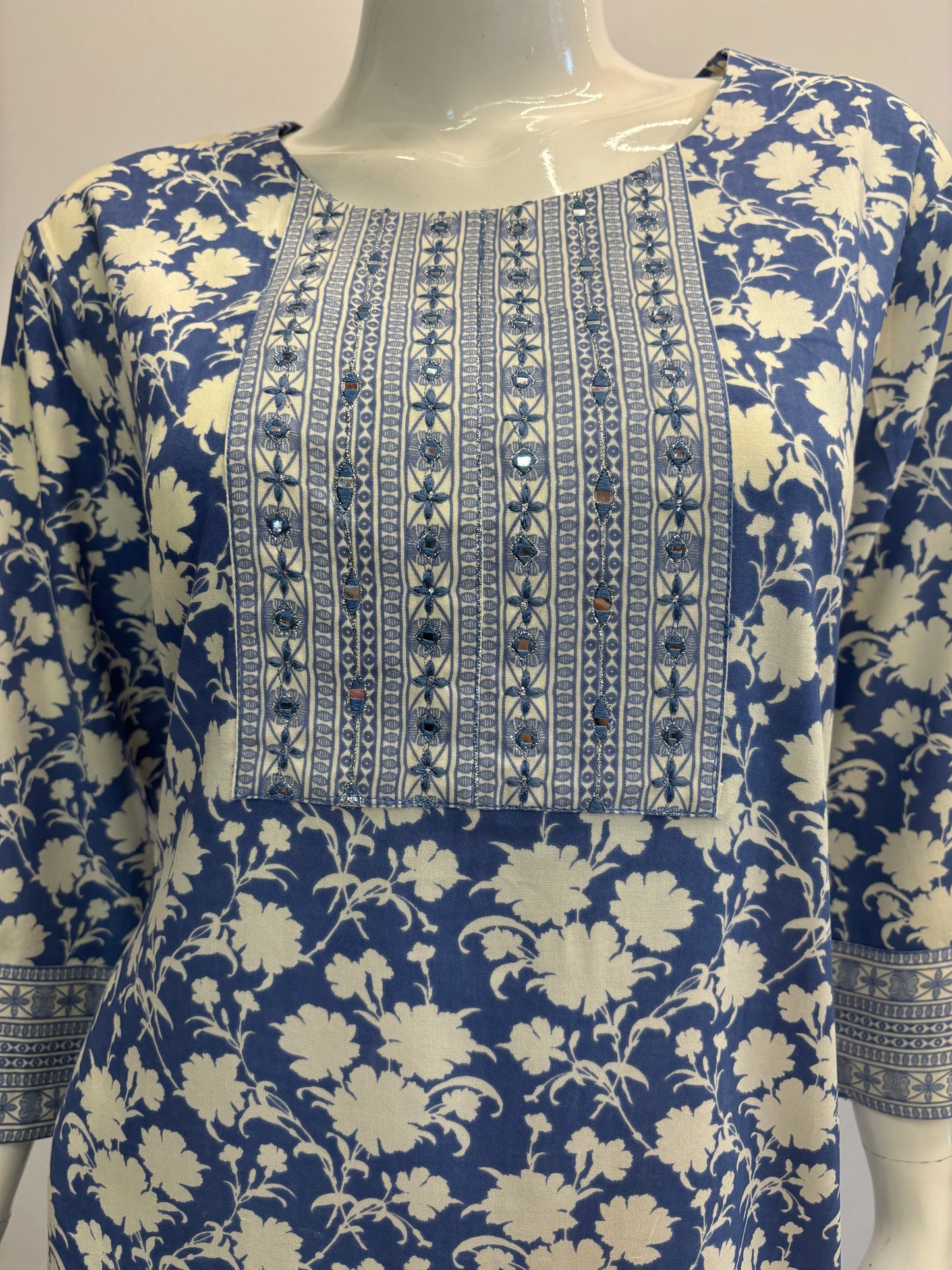 Rayon Plus Blue Kurti