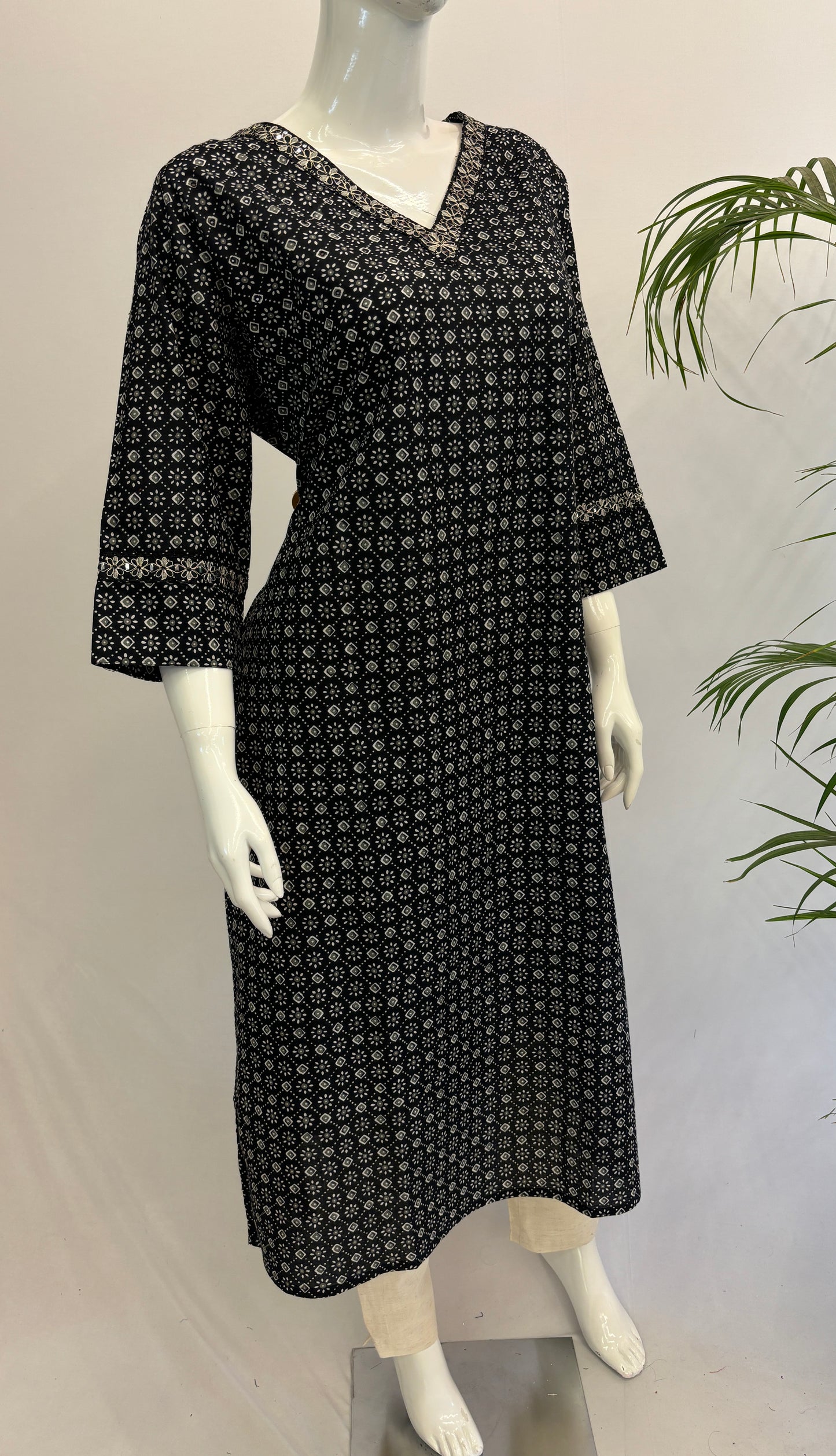 Cotton Plus Black Kurti