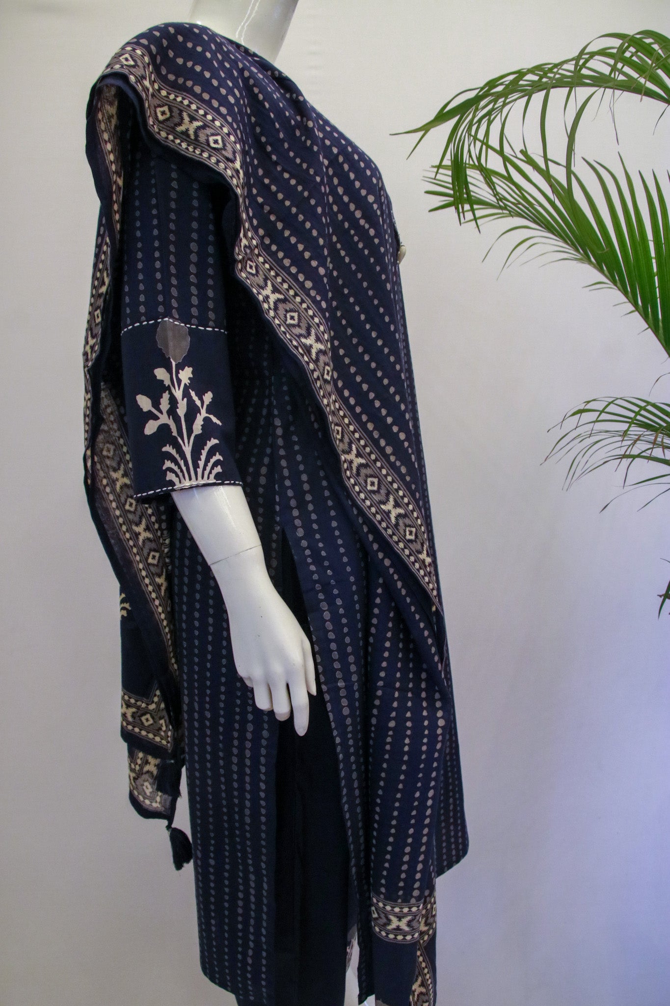 Indigo Blue Cotton Dupatta Set