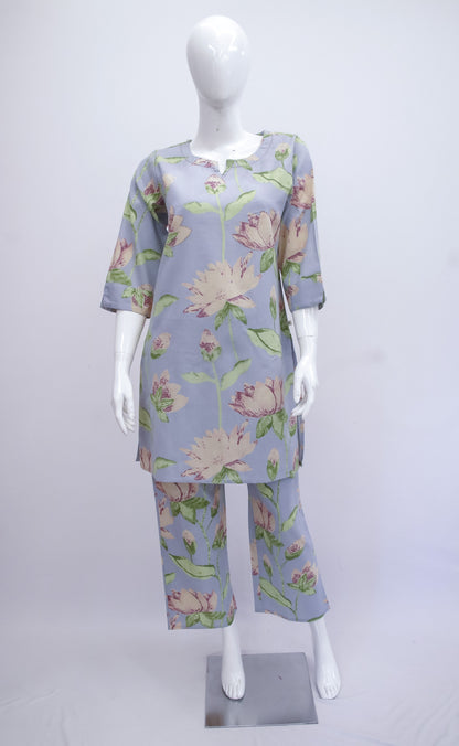 Light Blue Kurta and Pant Set