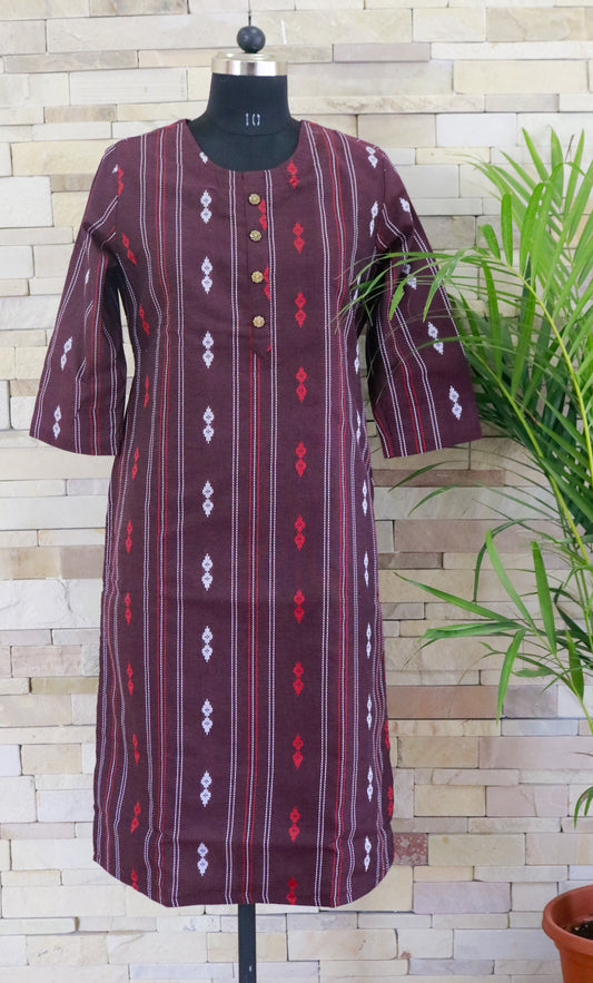 Kurta with Ikkath print