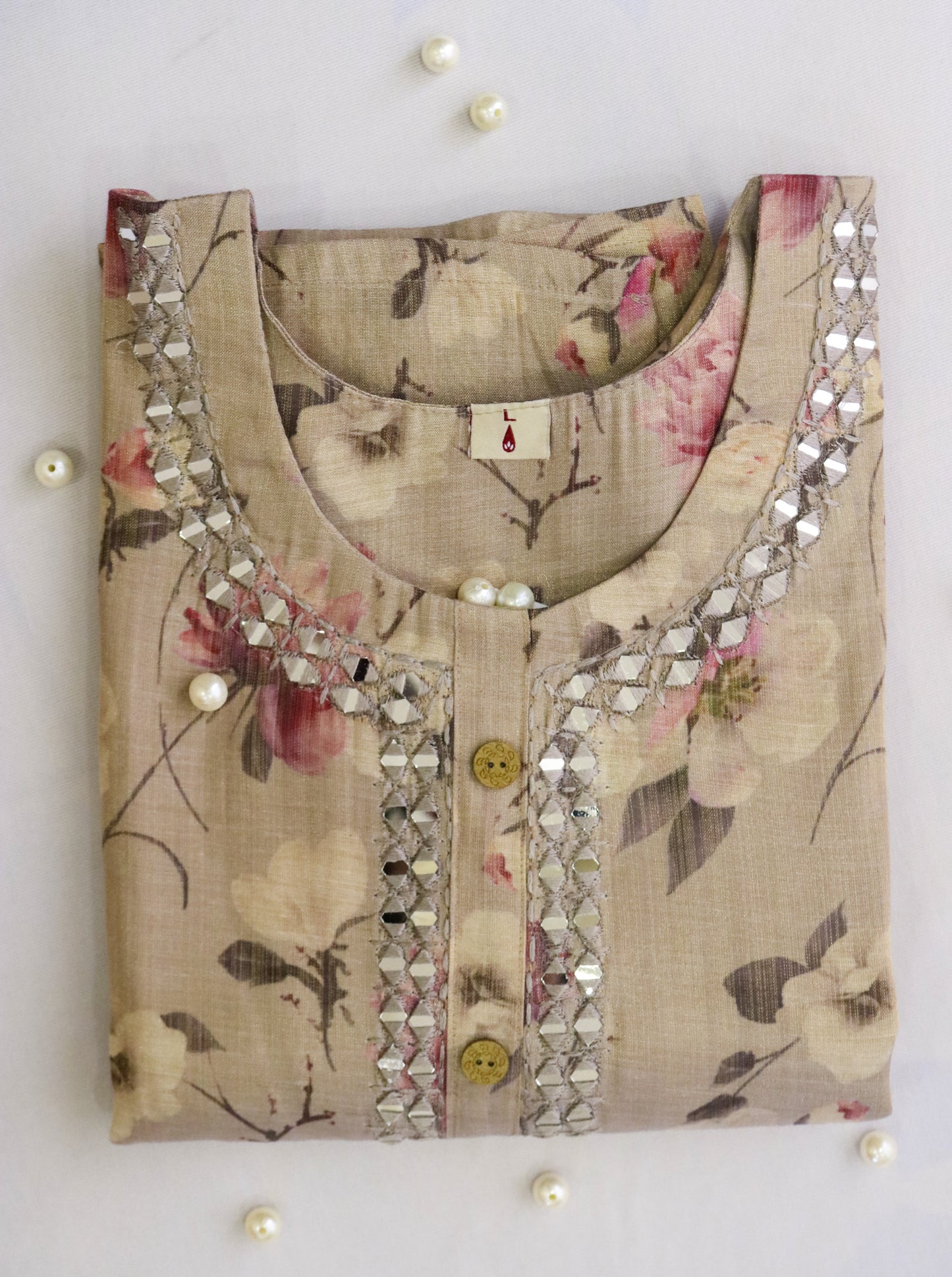 Tissue Kurti with Floral Prints