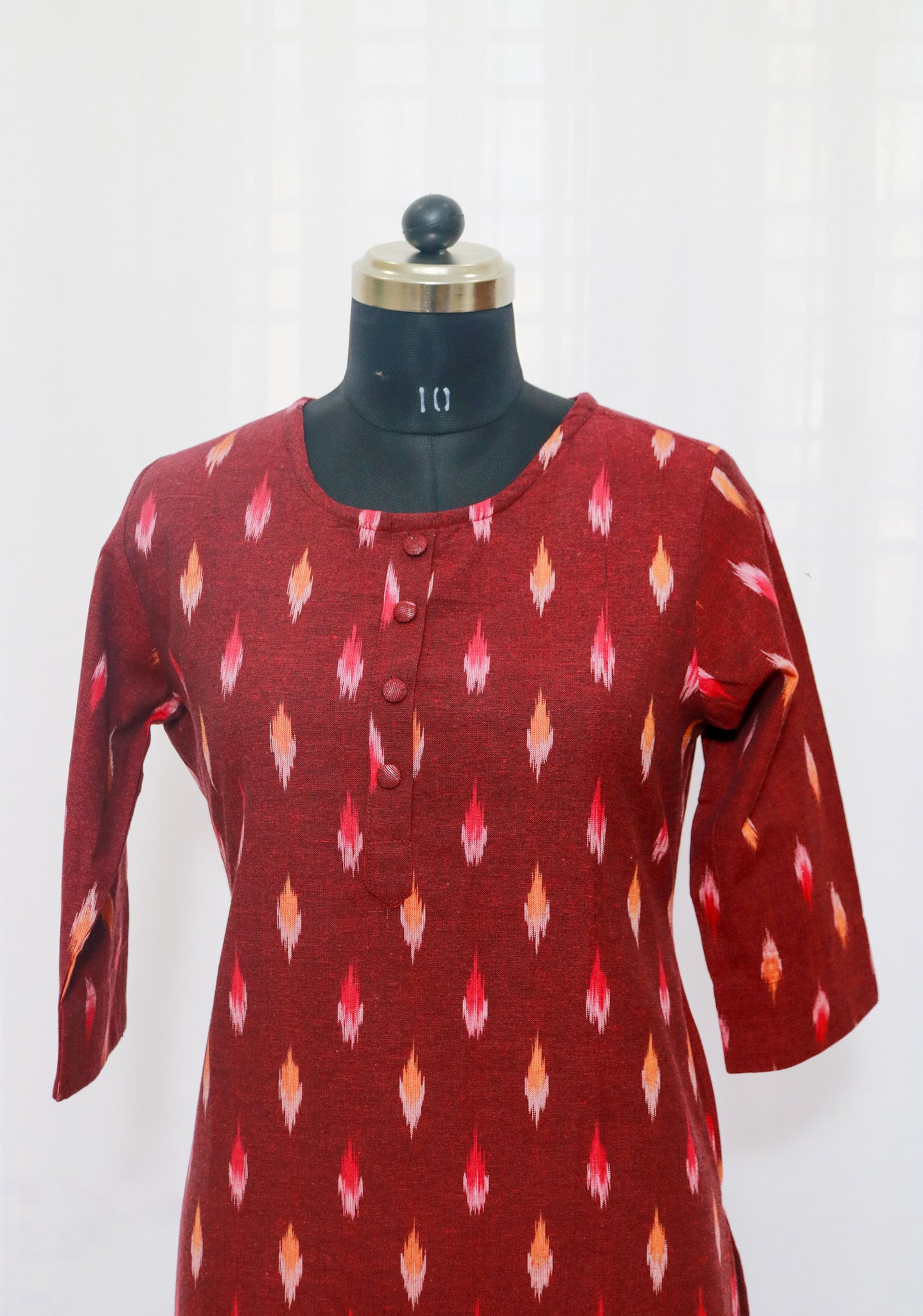 Kurta with Ikkath Print