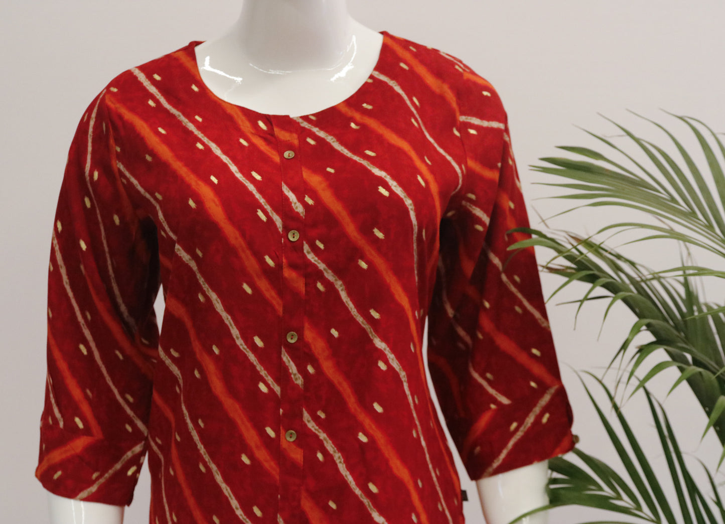 Red Rayon Kurti