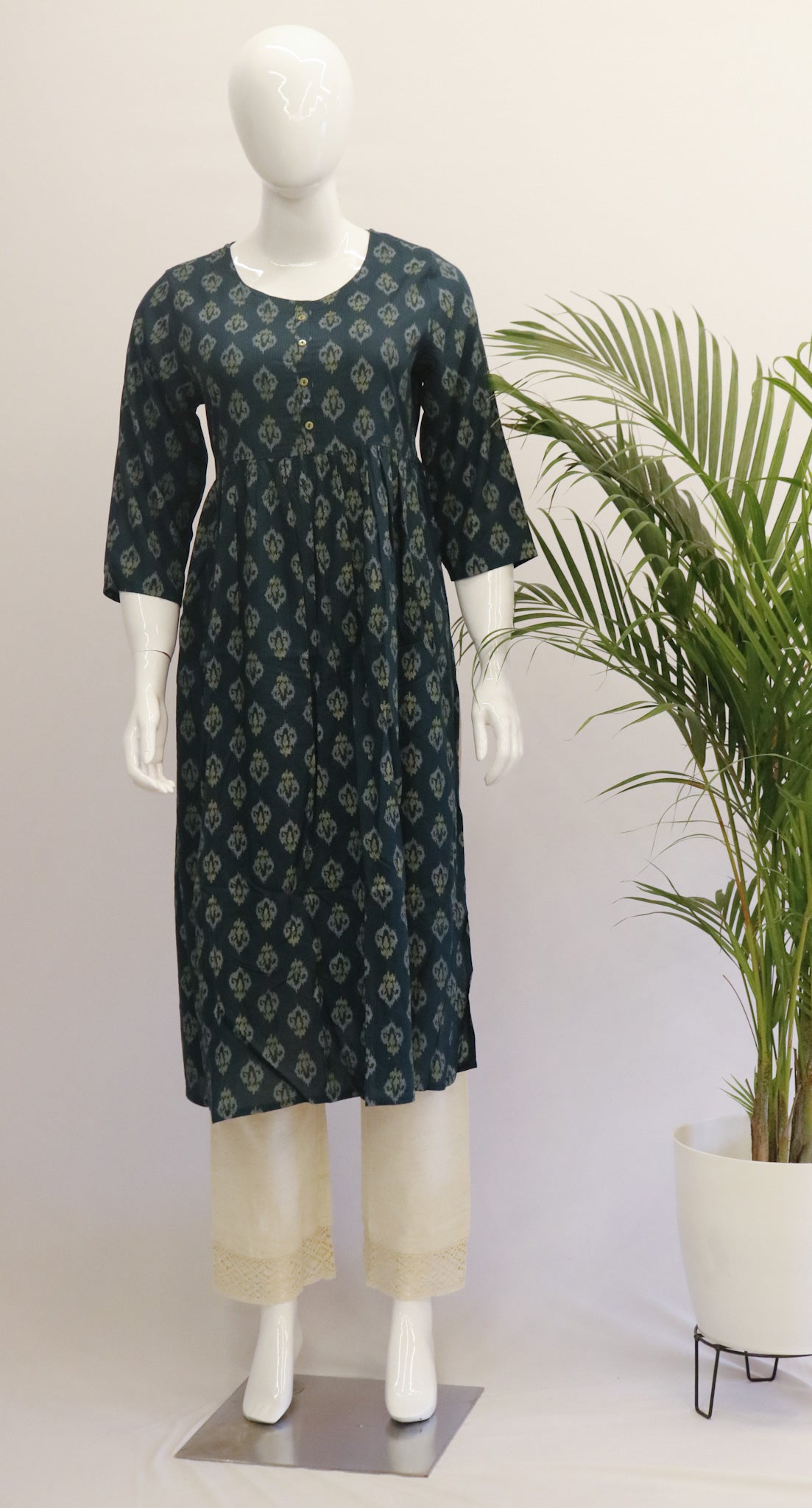 Green Rayon Nyra Kurti