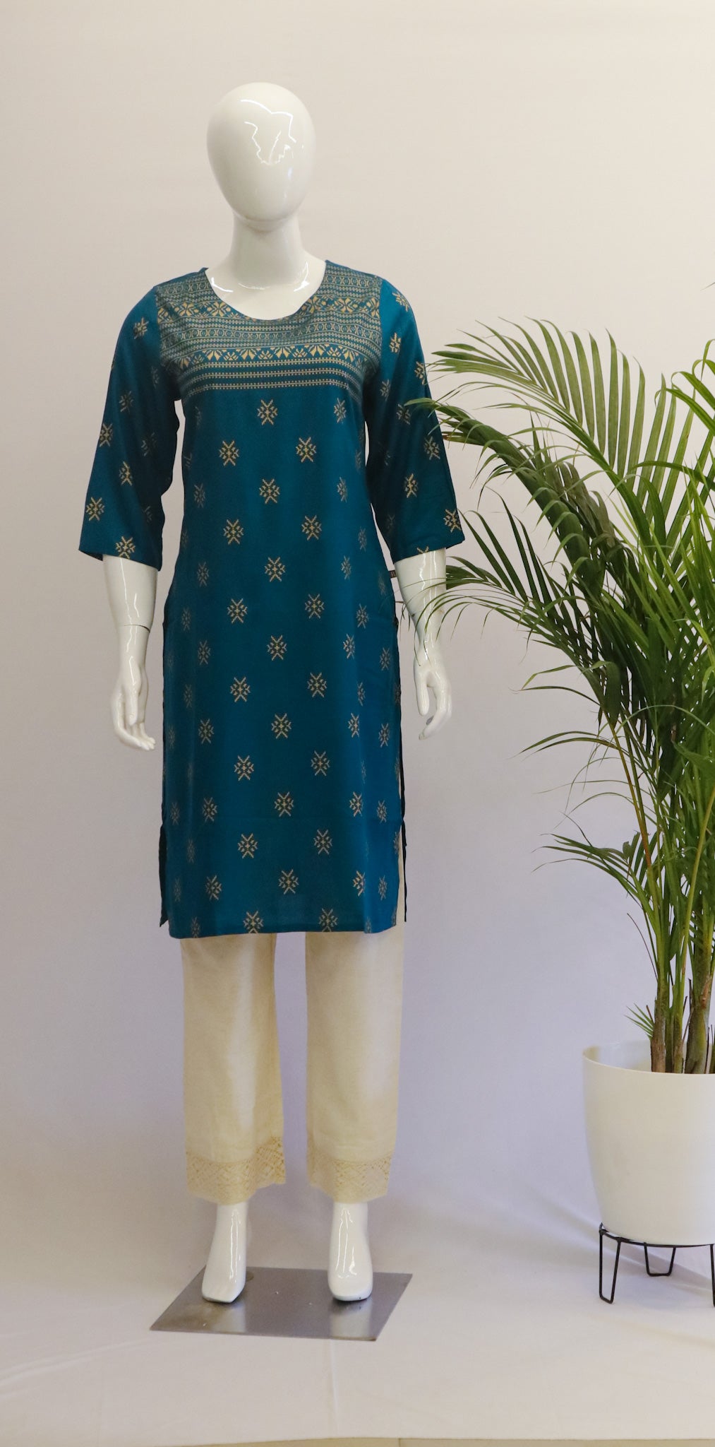 Sea Green Rayon Kurti