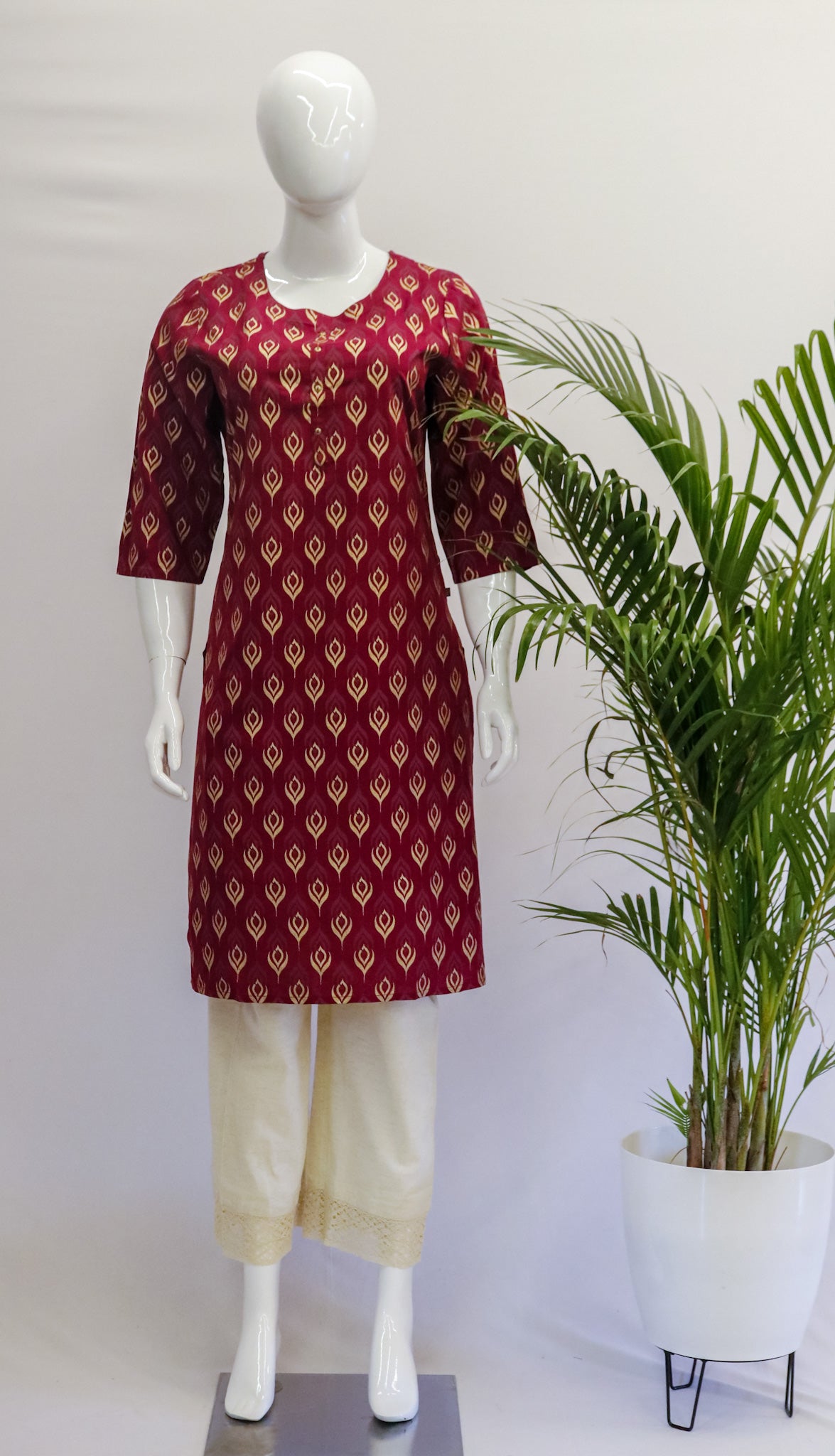 Pink Rayon Kurti