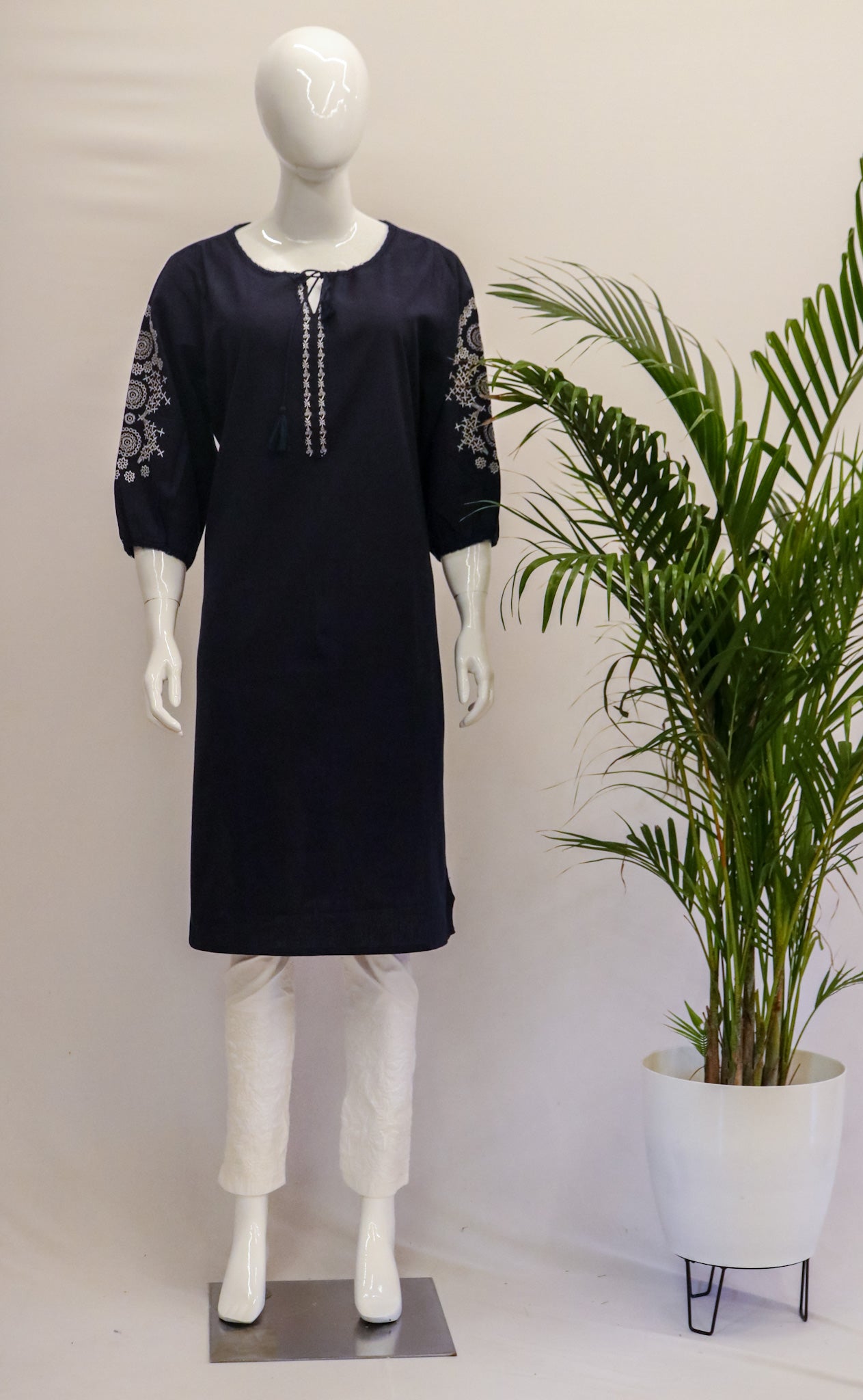 Navy Blue Flex Kurti