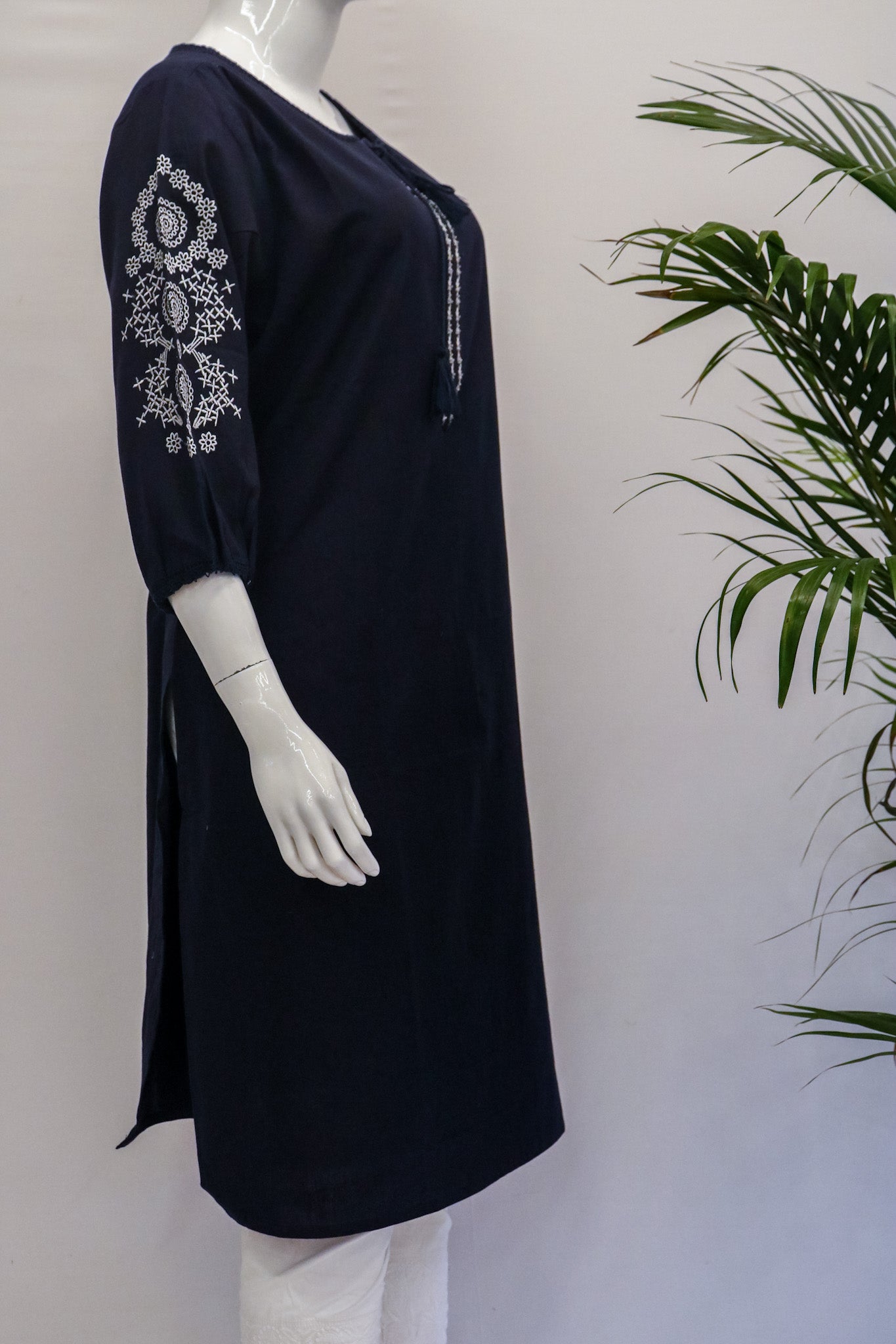 Navy Blue Flex Kurti