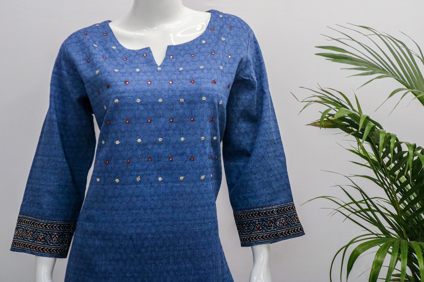 Blue Cotton Kurti