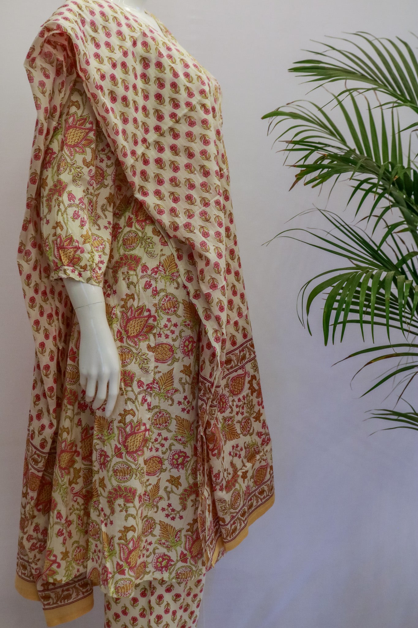 PS Pink Cotton Dupatta Set