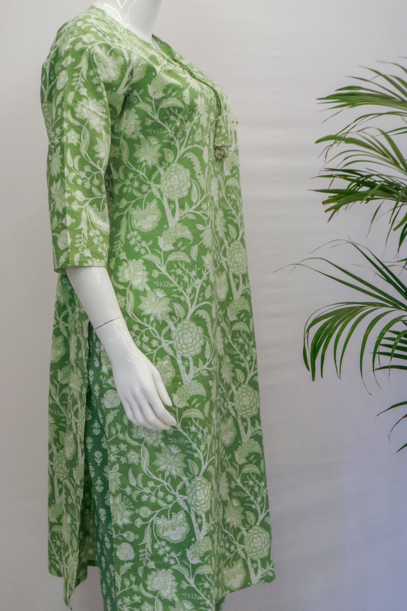 Green Cotton Top and Pant Set