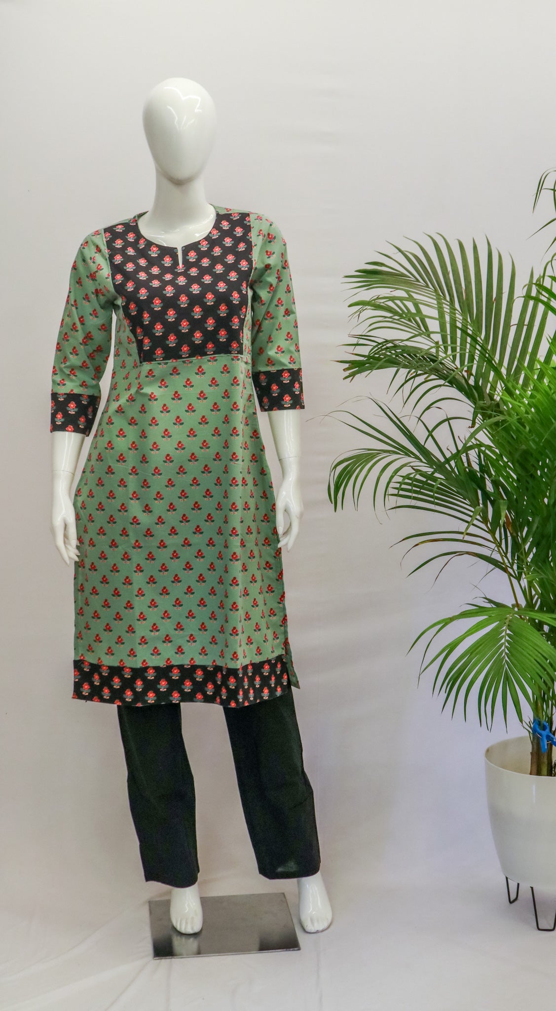 RU Green & Black Kurti