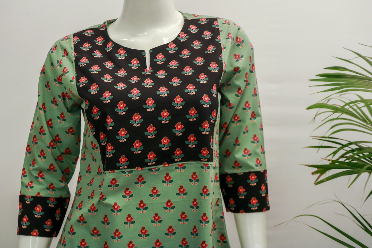 RU Green & Black Kurti