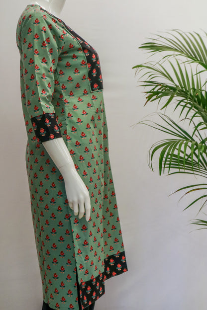 RU Green & Black Kurti