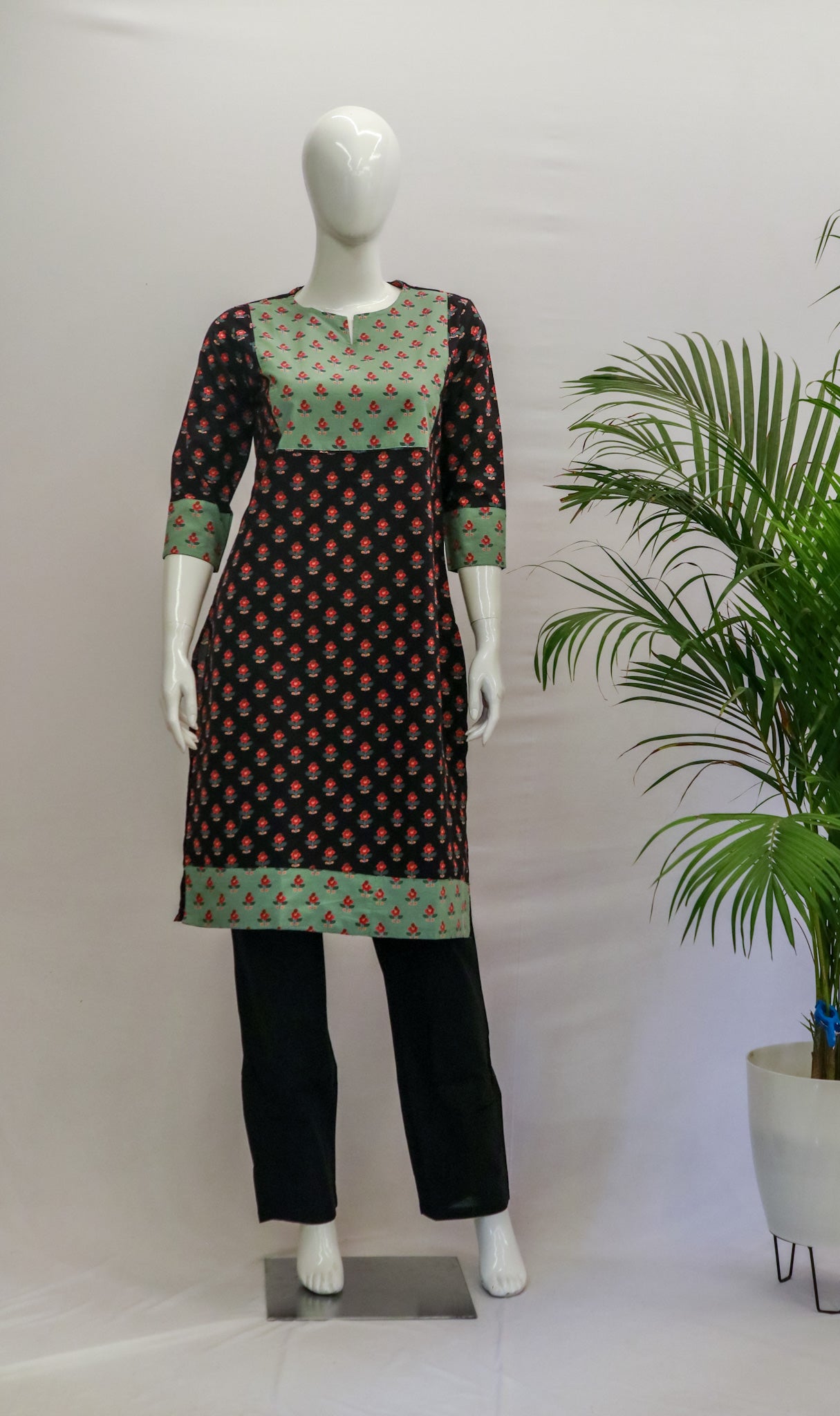 RU Green and Black Kurti