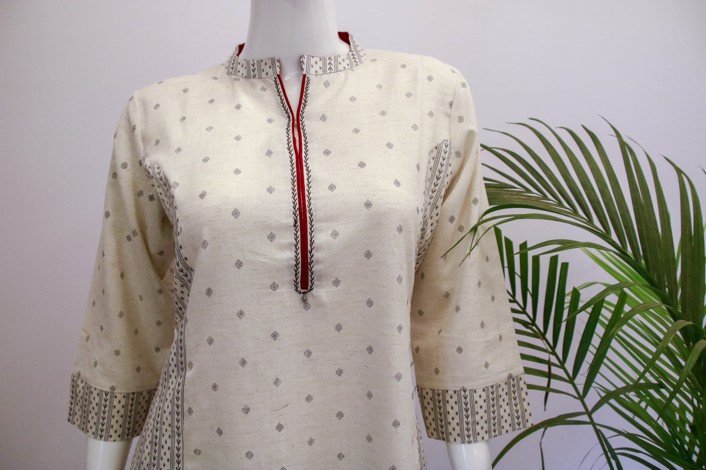 Flex Cotton Cream Kurti