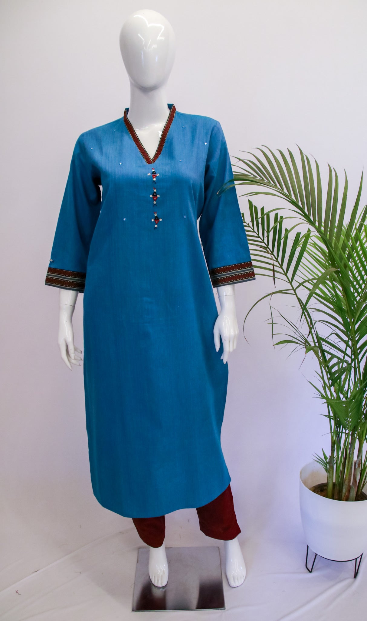 Cotton Blue Kurti