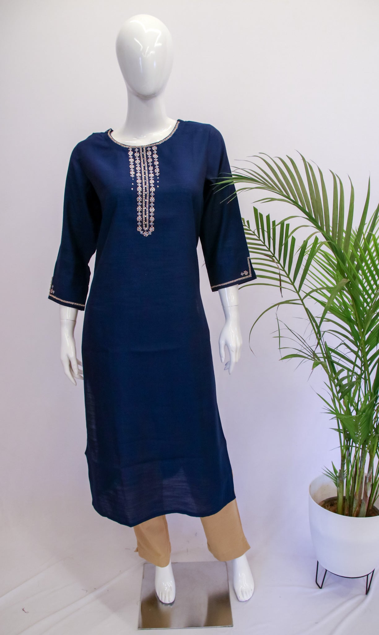 Muslin Blue Kurti