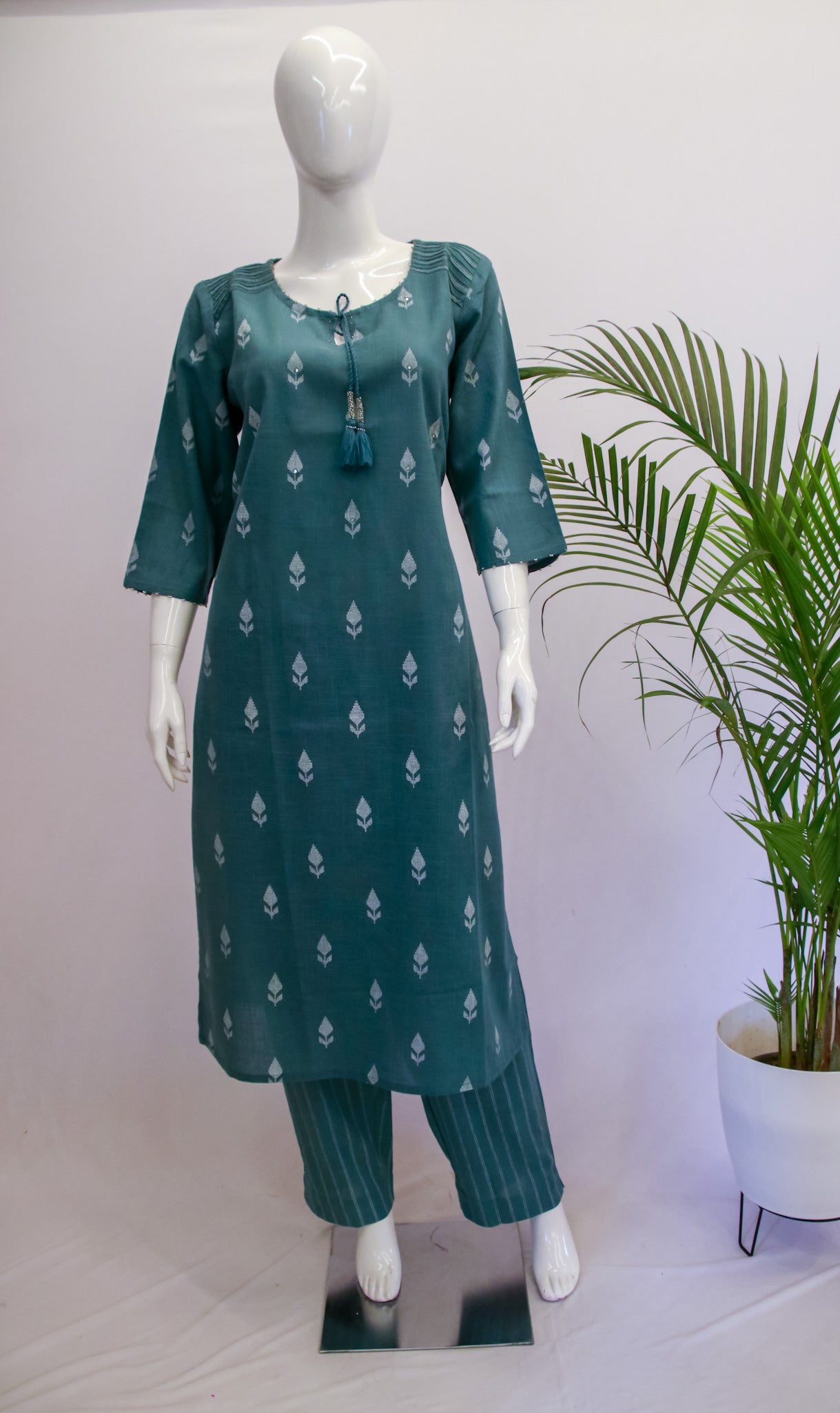 Cotton Green Top and Pant Set