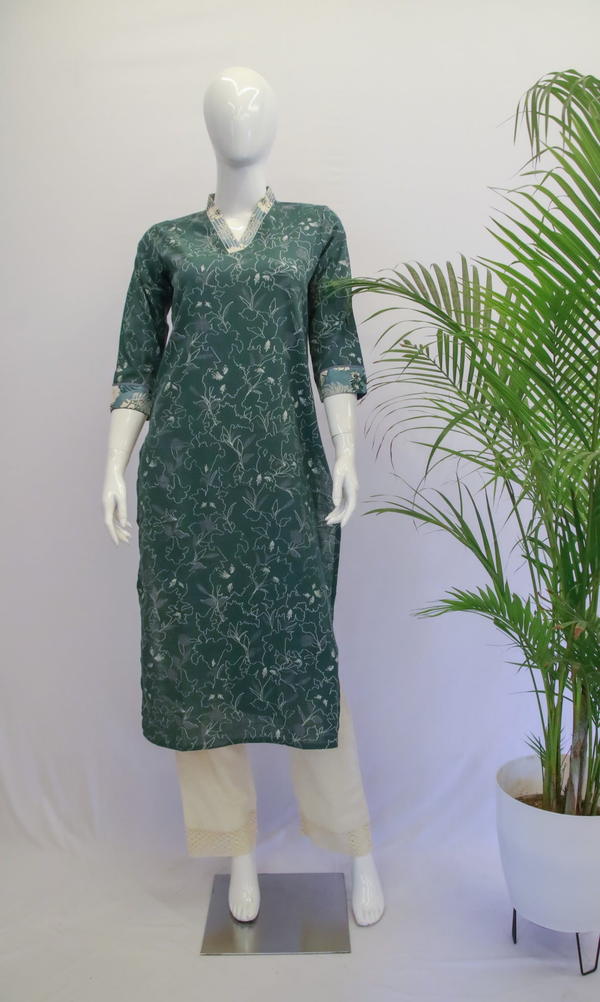 Cotton Green Kurti