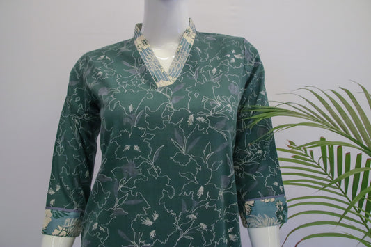 Cotton Green Kurti