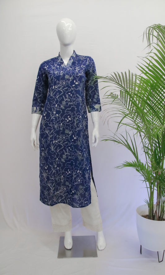 Cotton Blue Kurti