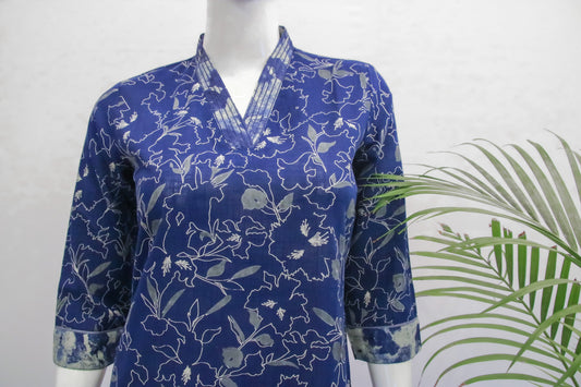 Cotton Blue Kurti