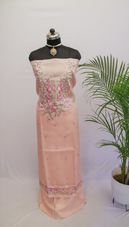 Kota Dress Material - Light Pink